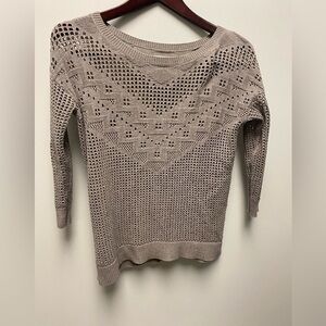 4 for $25 💜 American Eagle Tan Knit Sweater Size Small